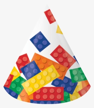 Block Lego Party Hats - Lego Party Plates