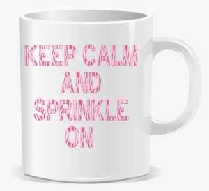 Keep Calm And Sprinkle On Pink Zebra Consultant Coffee - White Mug Png Vector