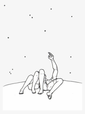 Observando Couple Drawings Tumblr, Cute Couple Drawings, - Looking At The Stars Drawing
