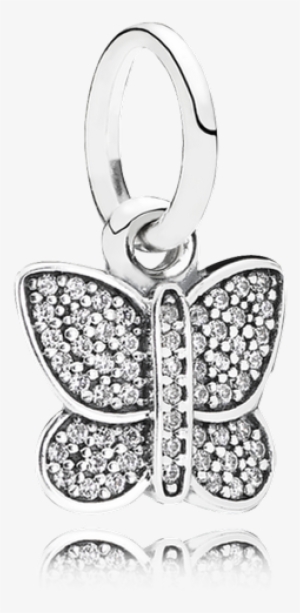 Sparkling Butterfly, Clear Cz - Pandora Sparkling Butterfly Pendant Charm