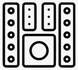 Audio Speaker System Home Theater Monitor Bass Music - Circle