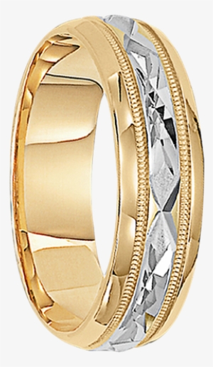 Cambridge 14k White Gold Comfort Fit Engraved Men's
