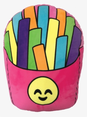 Emoji Fries Scented Embroidered Pillow - Cartoon