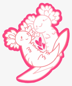 Axolotl Clipart Pink Baby - Axolotl Heart