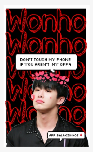 M, And Wonho Image - Dont Touch My Phone Monsta X