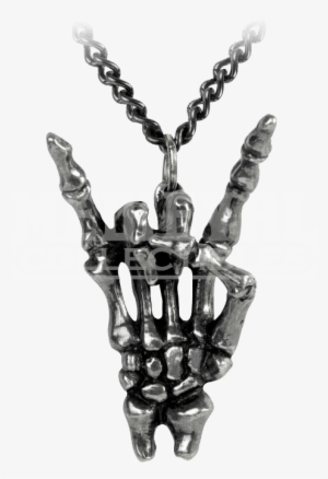 Maloik Sign Of The Horns Maschio Pendant - Rock And Roll Necklace