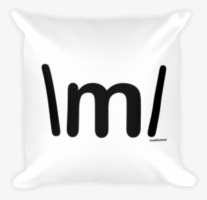 Horns Up, Metal Square Pillow - Pillow