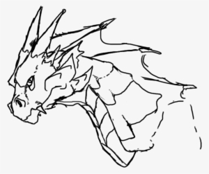 Dragon Face- Lineart By Loftwing On Clipart Library - Dragon Face Line