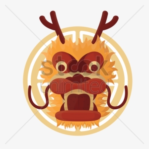 Chinese Dragon Face V矢量图形 - Vector Graphics
