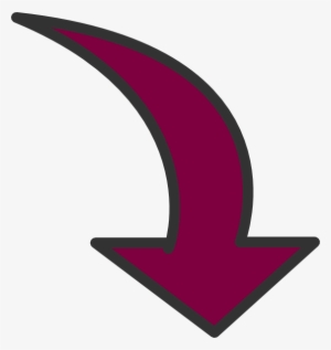 Rounded Arrow Clipart - Clipart Transparent Maroon Arrow