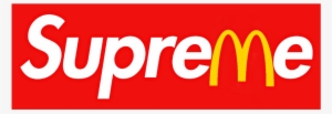 Ftestickers Logo Text Supreme Mcdonald's - Supreme Logo