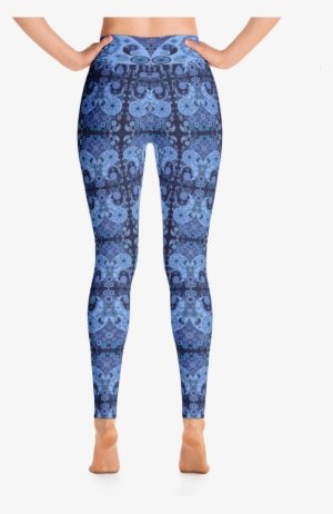 Blue Paisley Pattern Yoga Leggings - Baltimore Raben Yoga Leggings - Frauen Nfl Fan Gear