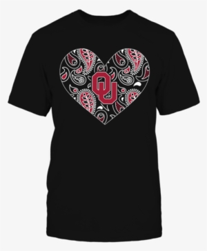 Paisley Pattern Heart Oklahoma Sooners Shirt - Fan Expo 2018 T Shirt