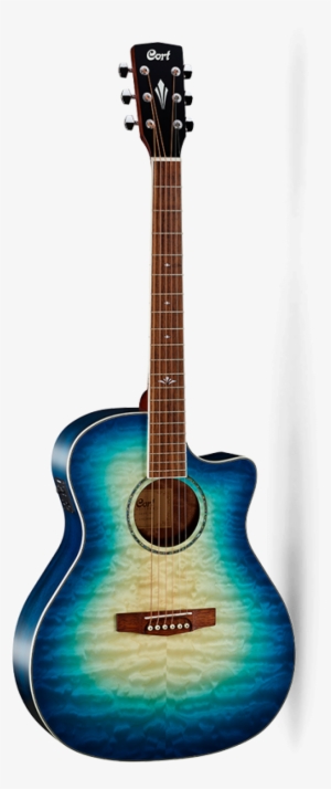 Cort Ga Grand Regal Acoustic / Electric Guitar In Coral - Cort Ga Qf Cbb