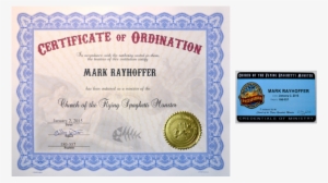 Paper Certificate And Wallet Card - Ordination Certificate And Cards