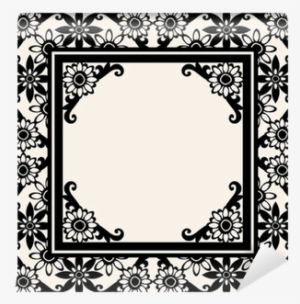 Ornate Baroque Frame Design, Vector Image Wall Mural - Vector Graphics
