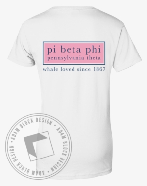Pi Beta Phi Whale Loved Tee Vineyard Vines Font - Rush Sigma Nu Shirt