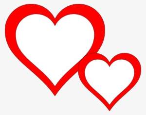 Heart Clipart Black And White - Two Hearts Clipart Black And White