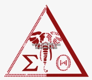 Custom Red Triangle Symbol Iron-on Rhinestone Transfer - Sign