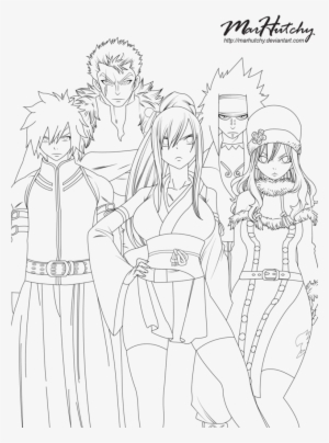 Line Art Anime - Fairy Tail Guild Drawing