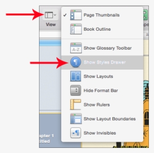 Show Styles Drawer - Ibooks Author
