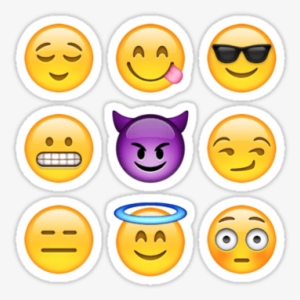 Smilies Emoji ×9 Sticker - Emoji - Stuck Out Tongue Large Tote Bag, Adult Unisex,