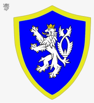 Lion On Shield Clip Art At Clker - Lion Blue Yellow Logo