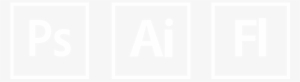 Black And White Adobe Suite Logos
