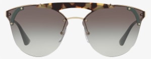 Round Tortoise Frames - Prada Pr 53us Pale Gold/medium Havana/green