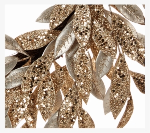22" Sparkling Glittered Bay Leaf Wreath By Valerie