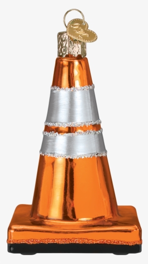 Traffic Or Construction Cone Glass Ornament