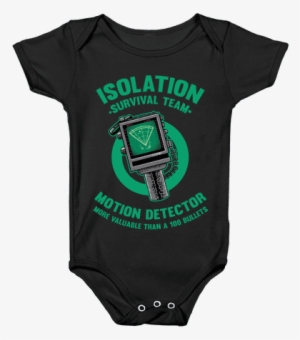 Isolation Survival Team Motion Detector Baby Onesy - Black And Blue Dress Meme