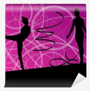 Active Young Girl Calisthenics Sport Gymnast Silhouette - Gymnastics