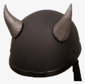 Large Curved Horns - Motorcycle Helmet