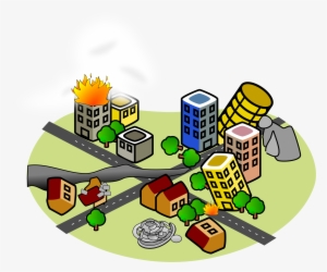 This Free Icons Png Design Of City After Earthquake