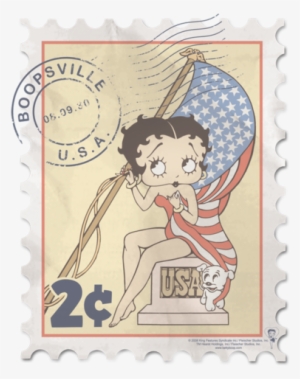 Betty Boop Vintage Stamp Youth T Shirt - Betty Boop - Vintage Stamp T-shirt Size M