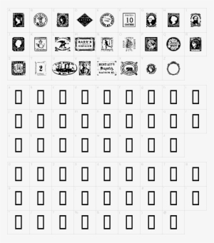 Postage Stamps Font - Font Camelot Black