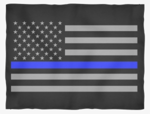 Thin Blue Line American Flag Blankets Small, Medium - American Flag Back The Blue