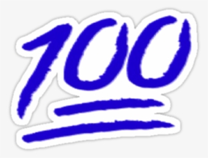 "100 Emoji Blue" Stickers By Mynameisjeff - 100 Emoji