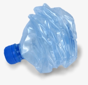 Large Crushed Water Bottle - Transparent Crushed Water Bottle