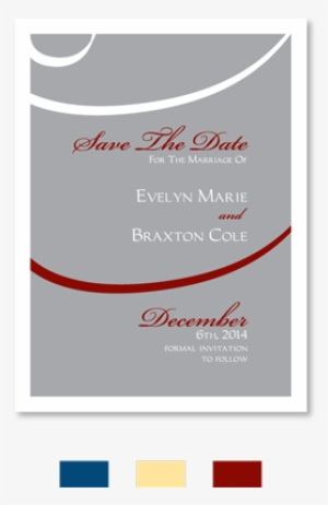 Simple Scroll Save The Date - Save The Date Wedding Cards