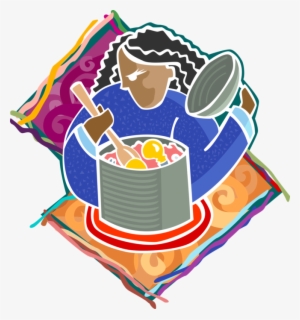 Vector Illustration Of Slow Cooker Crock Pot Cooking