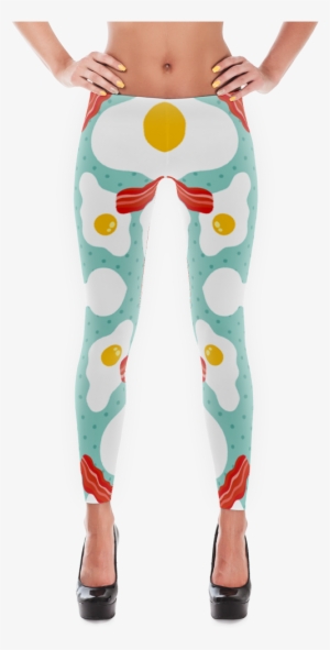 Bacon & Leggs Pattern Print Leggings - Women's Leggings - Back To Prep - Xs