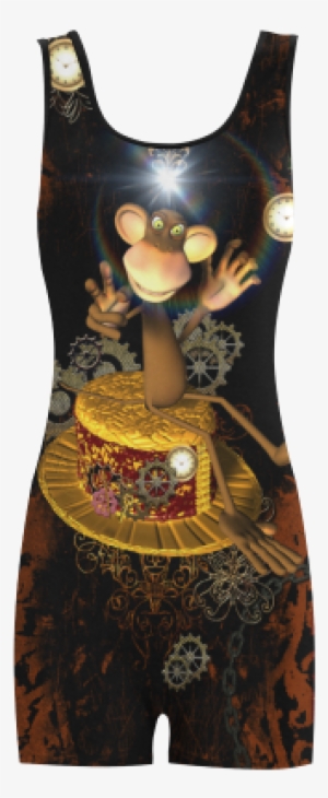 Steampunk, Funny Monkey Classic One Piece Swimwear - Steampunk, Funny Monkey Greeting Cards