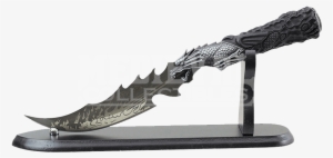 Fire Breathing Medieval Dragon Dagger - Sword