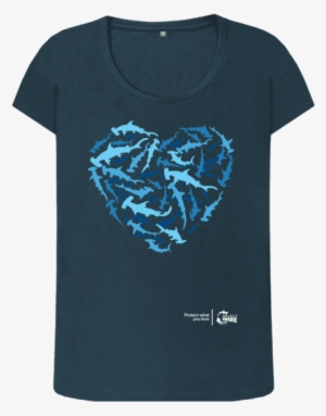 Denim Blue Hammerhead Shark Top - T-shirt