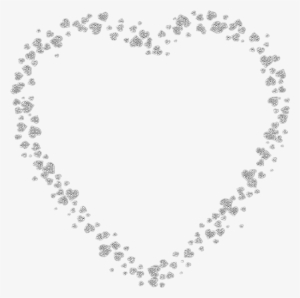 Share This Image - White Glitter Heart Png