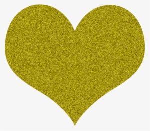 Gold Glitter Heart Png - Heart