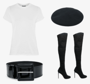 French Mi Beret - Knee-high Boot