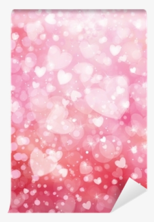 Vector Glitter Pink Background With Hearts - Light Switch